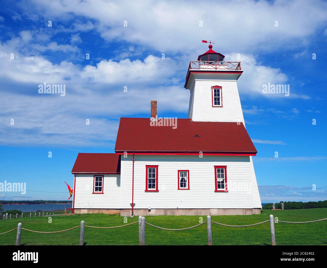 Phare des îles Wood, parc provincial des îles Wood, Île-du-Prince-Édouard, Canada Banque D'Images