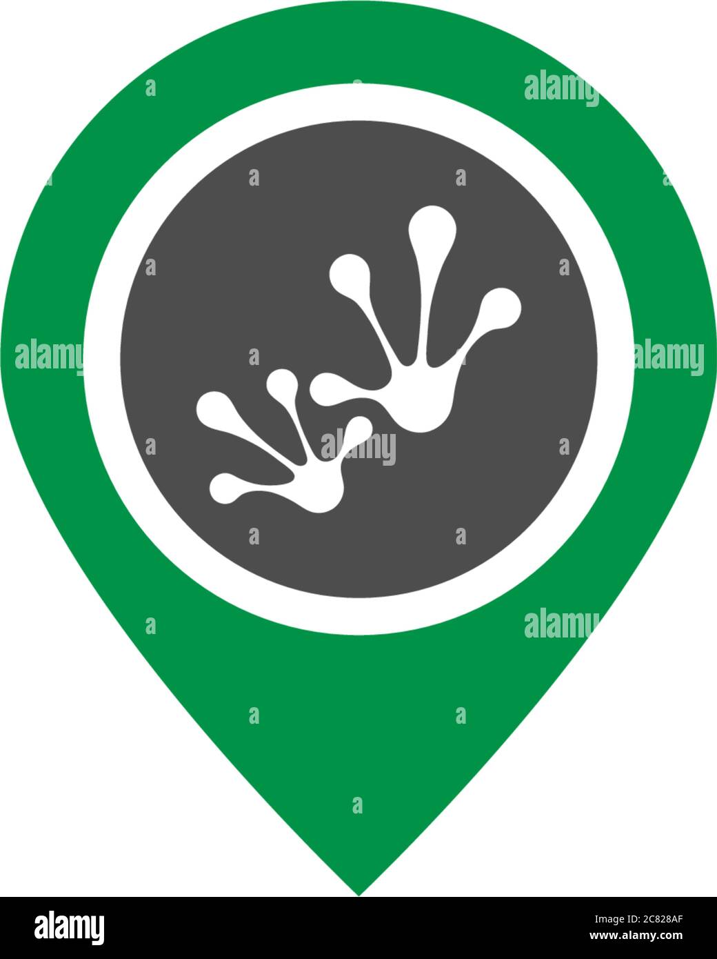 Modèle vectoriel d'icône de logo main grenouille Illustration de Vecteur