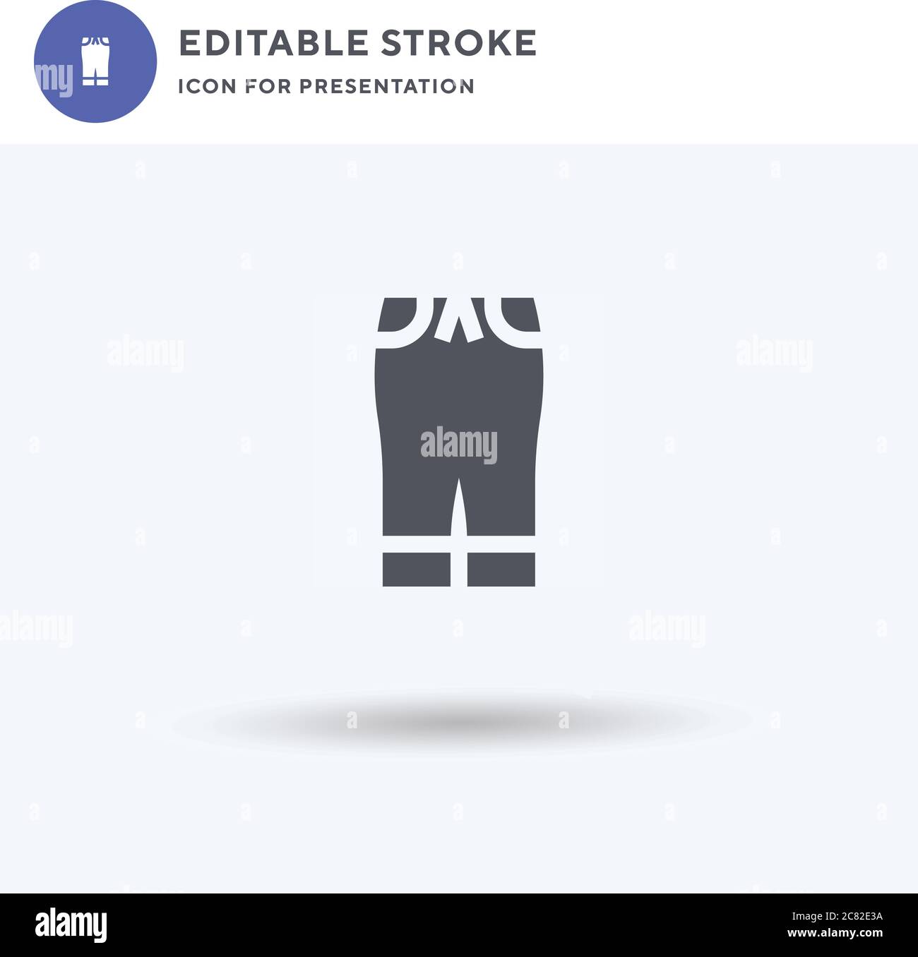 Jogger Pants Icon Vector, affiche plate remplie, pictogramme solide isolé sur blanc, illustration du logo. Icône de pantalon de jogging pour la présentation. Illustration de Vecteur