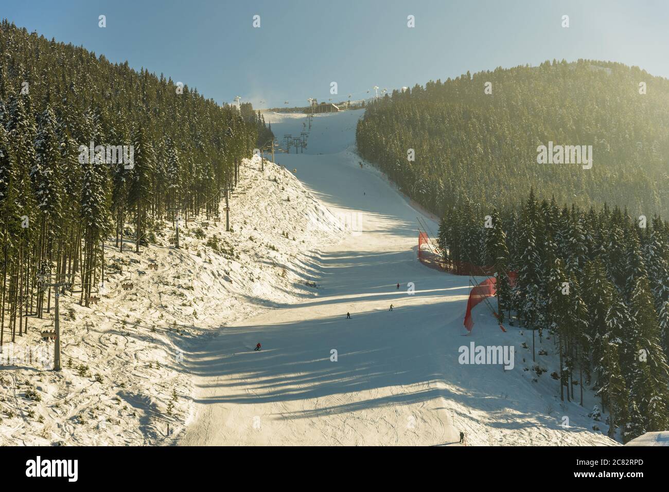 BANSKO, Bulgarie. Janvier, 2017. C'est l'hiver station en Bulgarie avec de longues pistes de ski et la riche histoire culturelle Banque D'Images