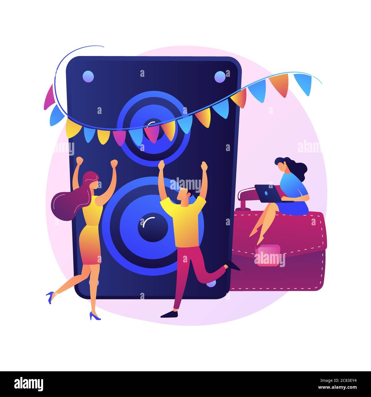 Métaphore du concept de vecteur d'événement d'entreprise Illustration de Vecteur