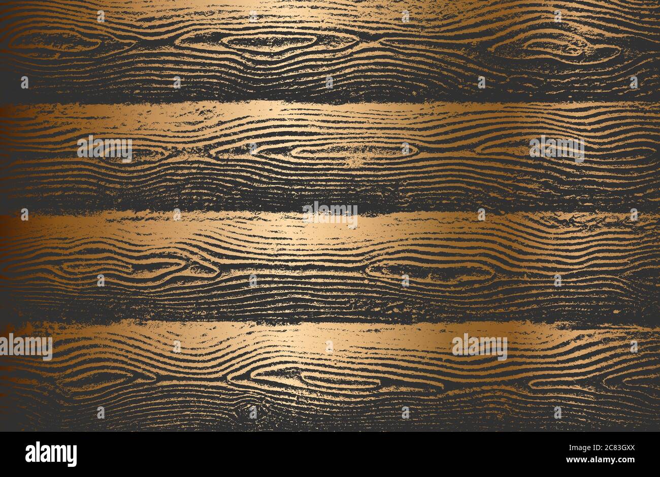 Revêtement en bois doré en relief, aspect usé, fond de gringe. Illustration de Vecteur