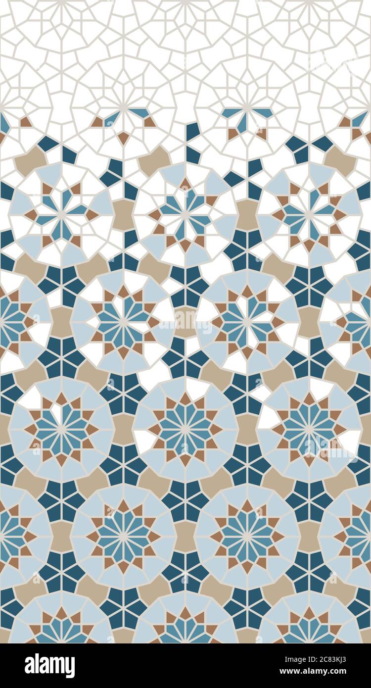 Bordure vectorielle arabe, fond d'écran, texture, arrière-plan, motif. Texture de demi-teinte géométrique avec désintégration de carreaux de couleur Illustration de Vecteur