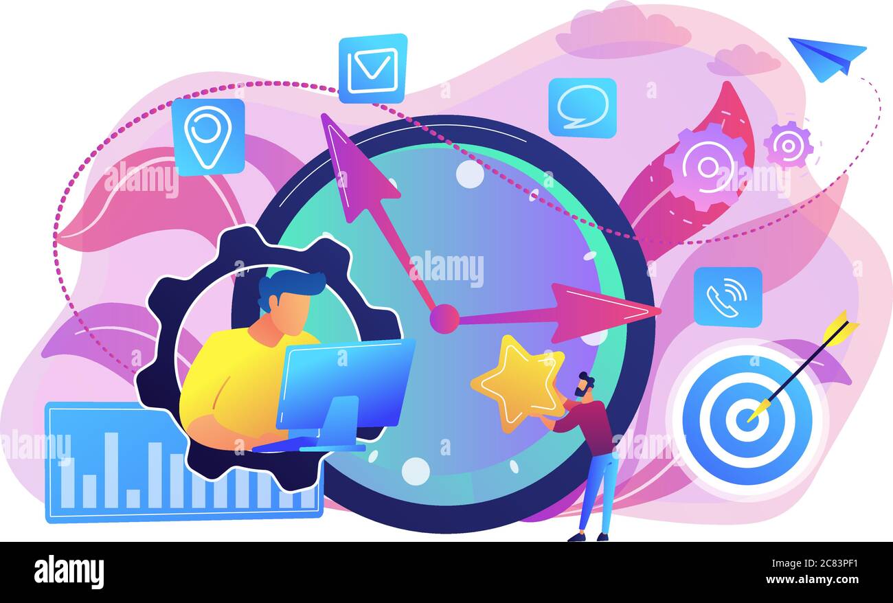 Illustration du vecteur de concept de gestion du temps. Illustration de Vecteur