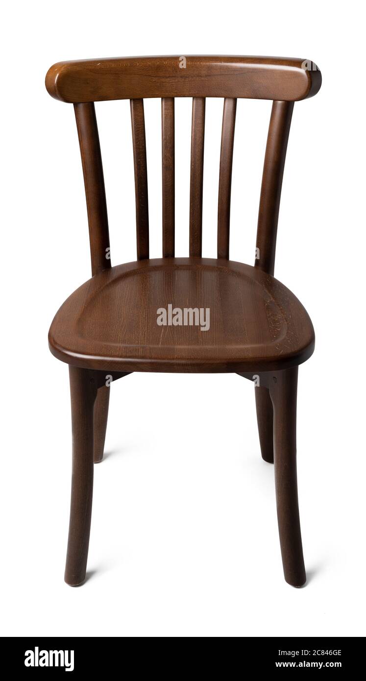 Chaise en bois vintage à l'ancienne isolée sur blanc Photo Stock - Alamy