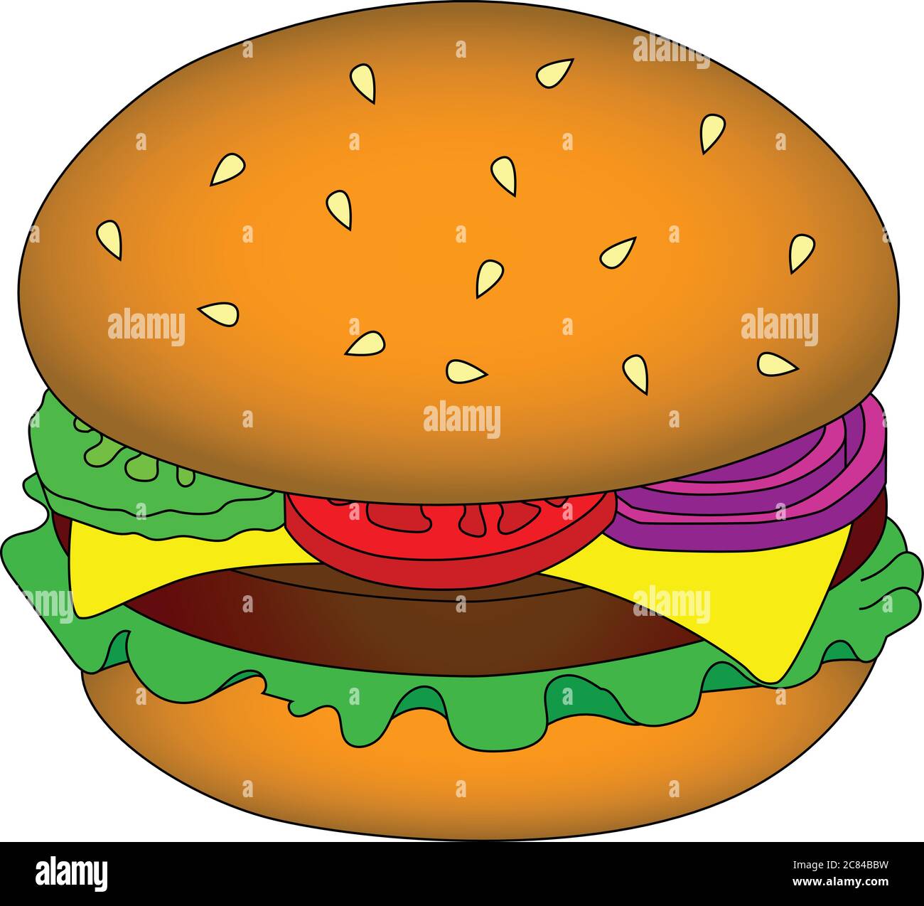 Hamburguer Illustration de Vecteur