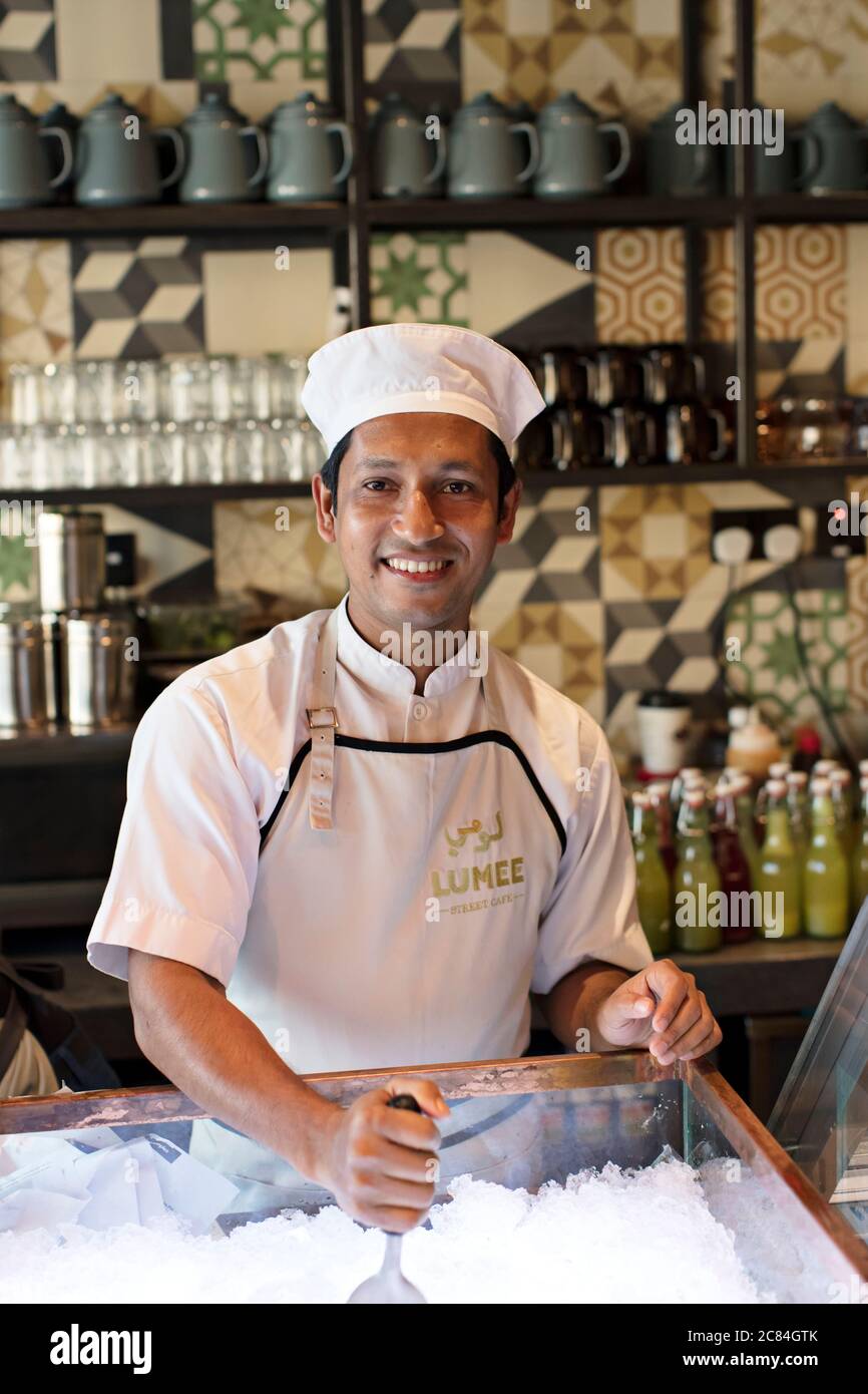 Portraits de Chef et de serveurs Banque D'Images