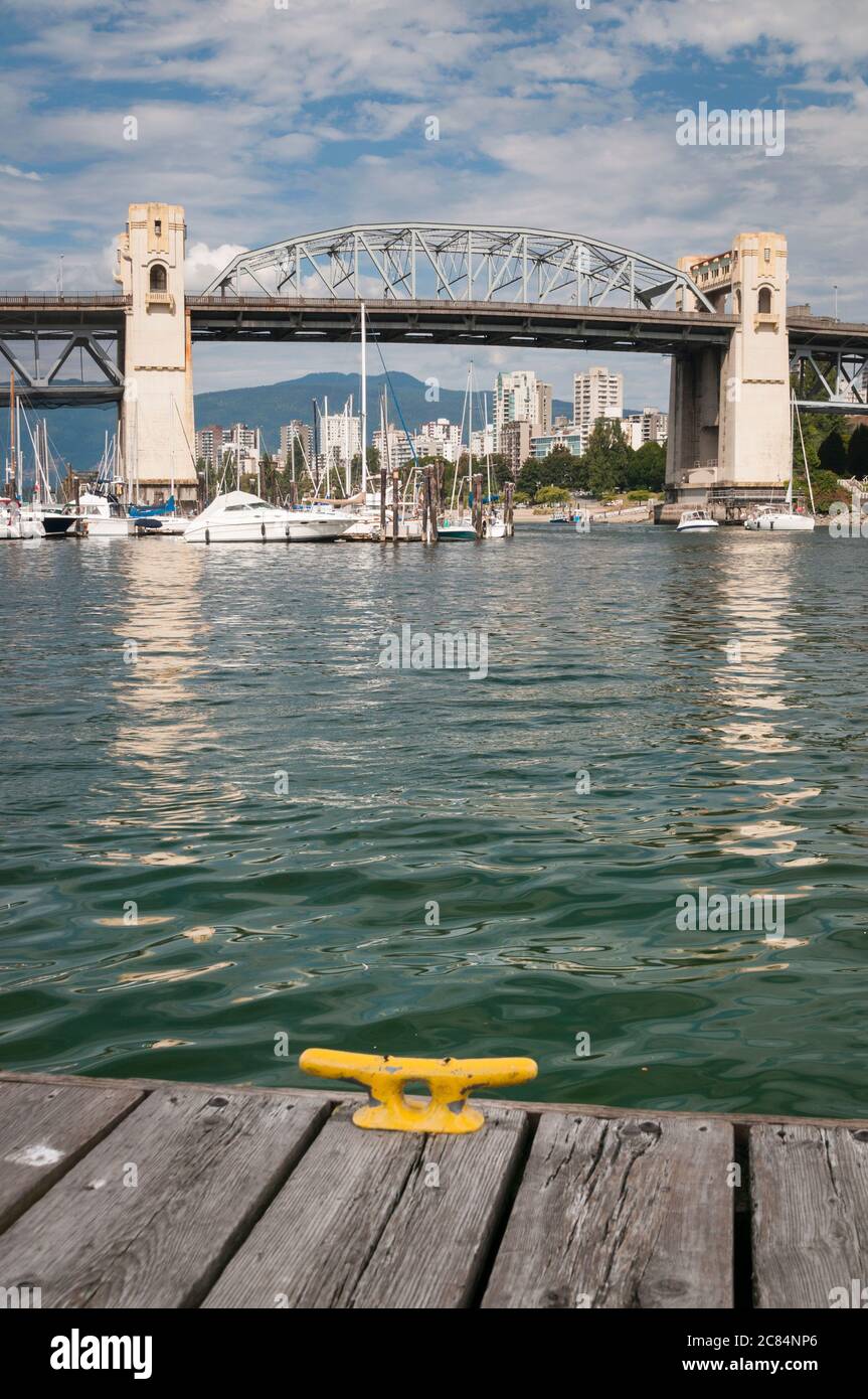 Pont Burrard, Granville Island, Vancouver (Colombie-Britannique), Canada. Banque D'Images