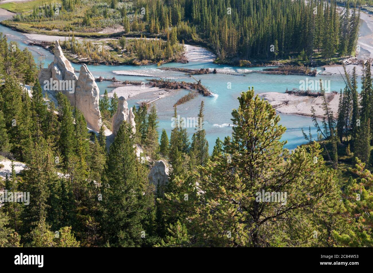 The Hoodoos, Banff (Alberta), Canada. Banque D'Images