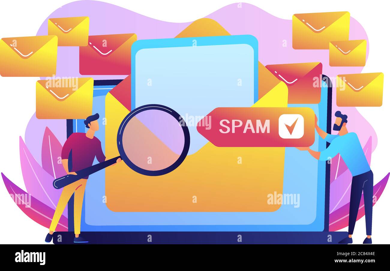 Illustration du vecteur de concept de spam. Illustration de Vecteur