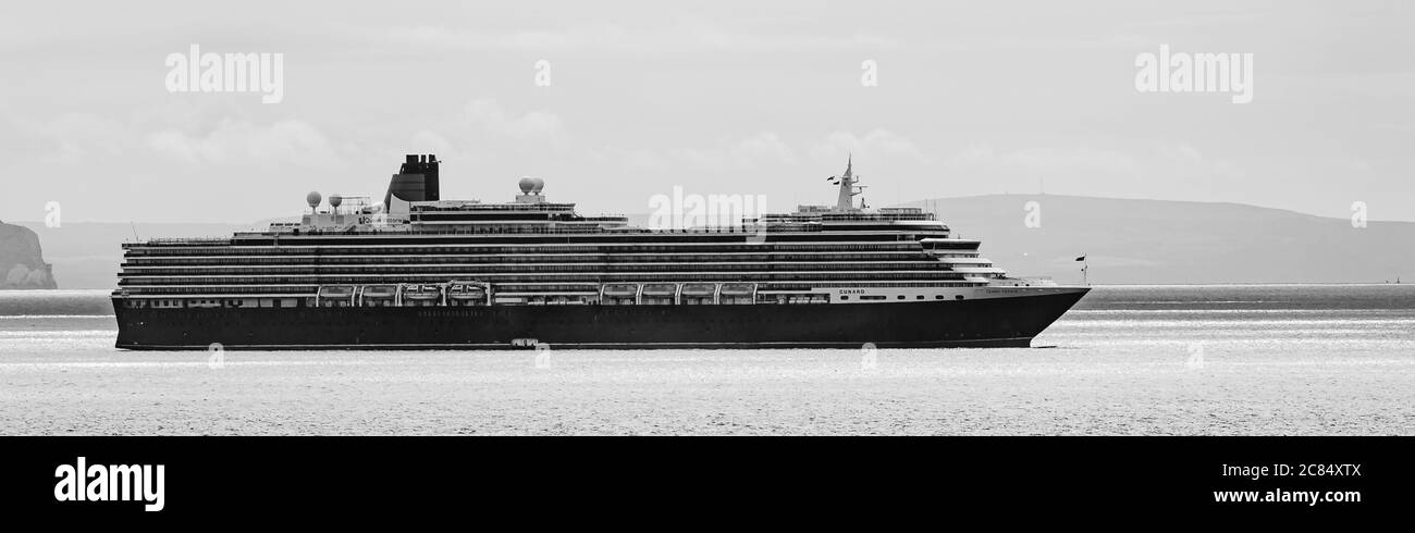 Paquebots de croisière à Poole Bay Dorset juillet 2020 Banque D'Images