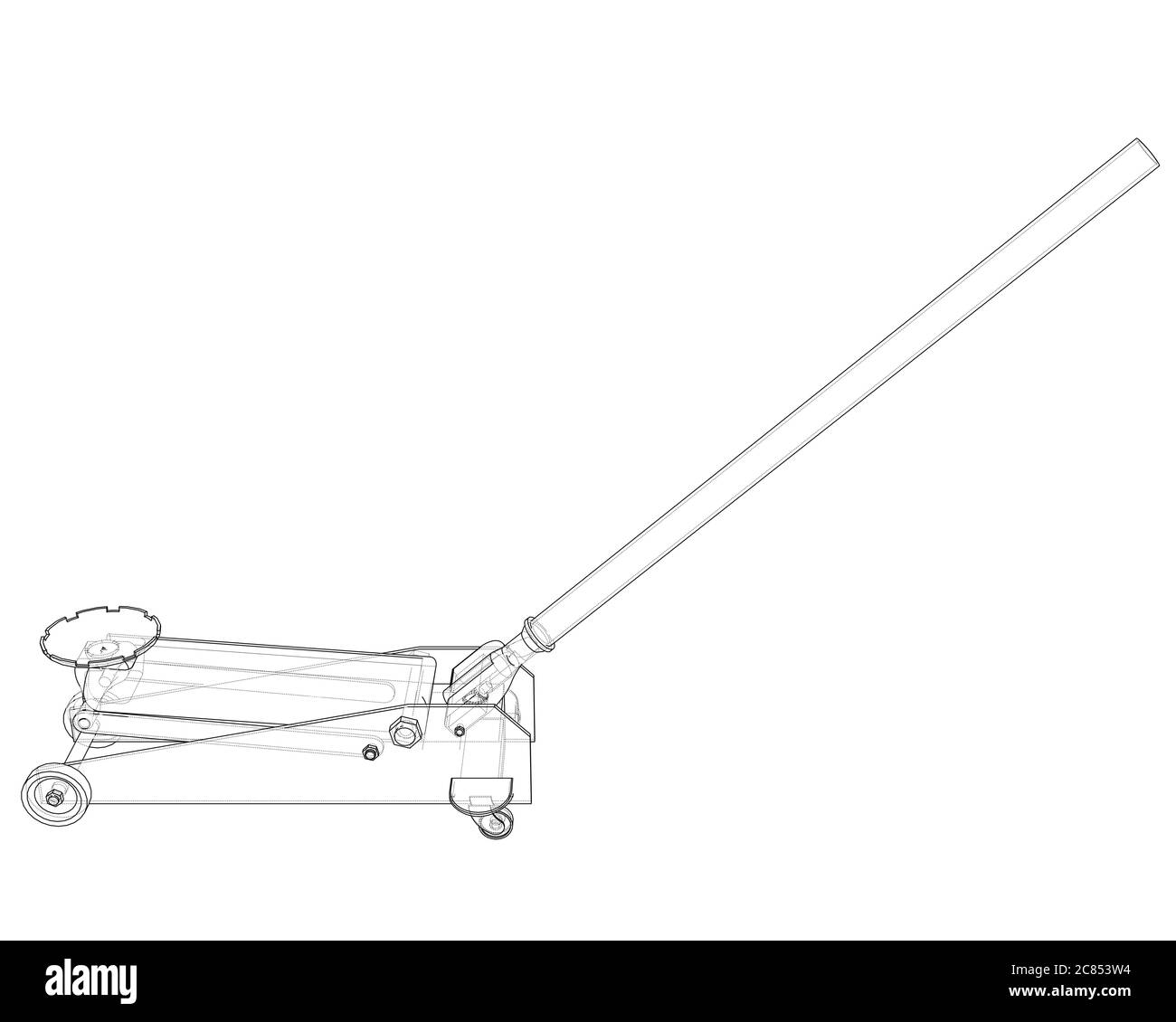 Outline Floor car Jack Banque D'Images