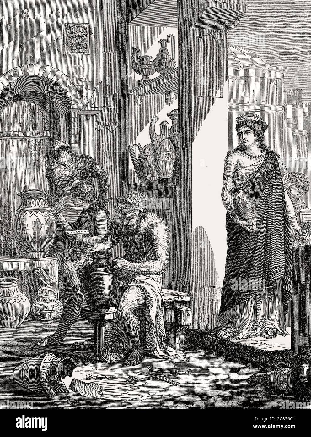 Poterie étrusque Banque D'Images