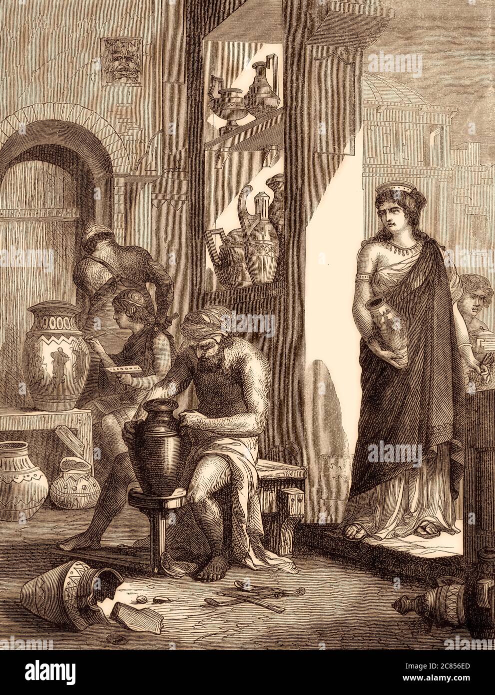 Poterie étrusque Banque D'Images