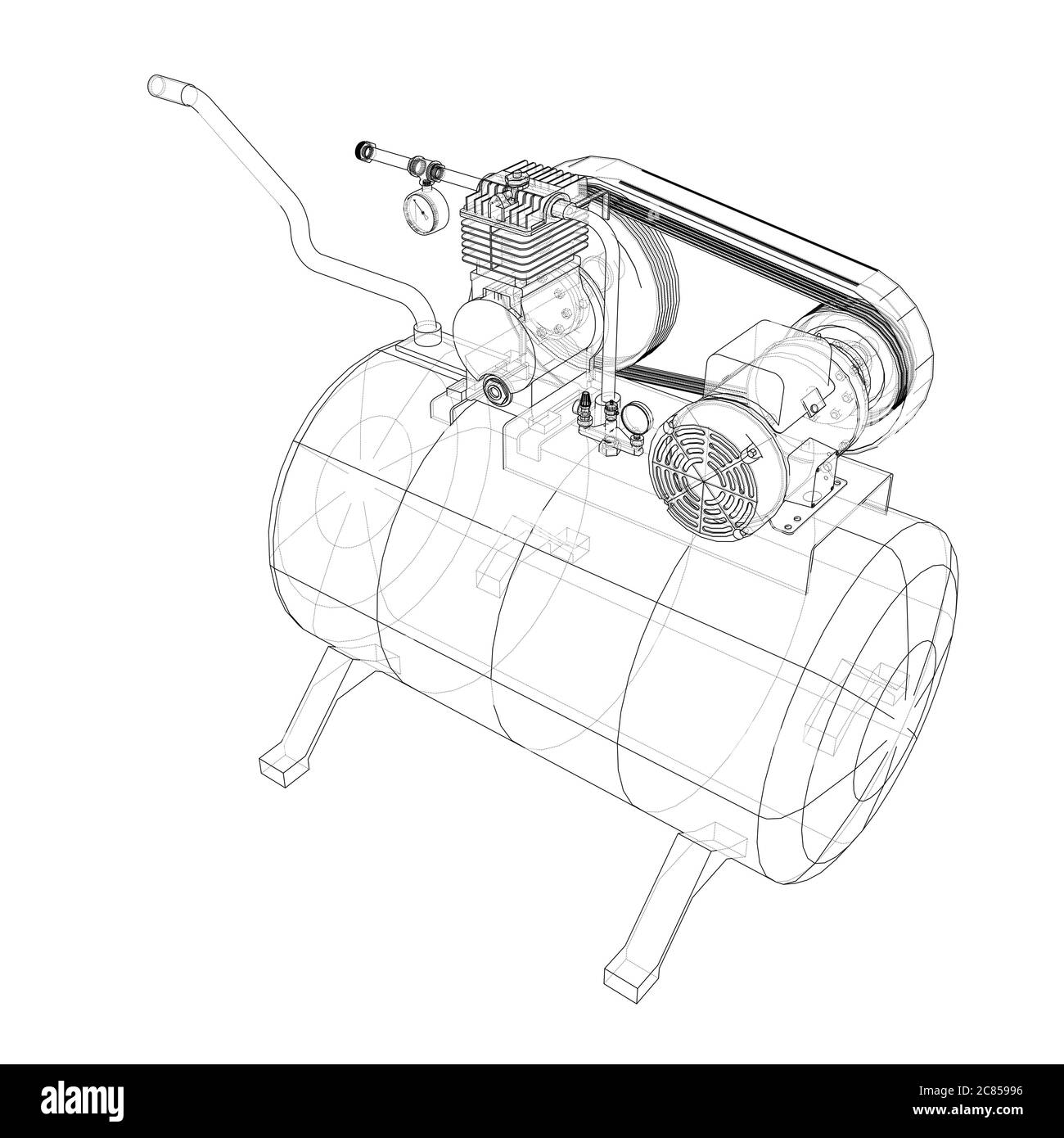 Contour compresseur d'air Banque D'Images