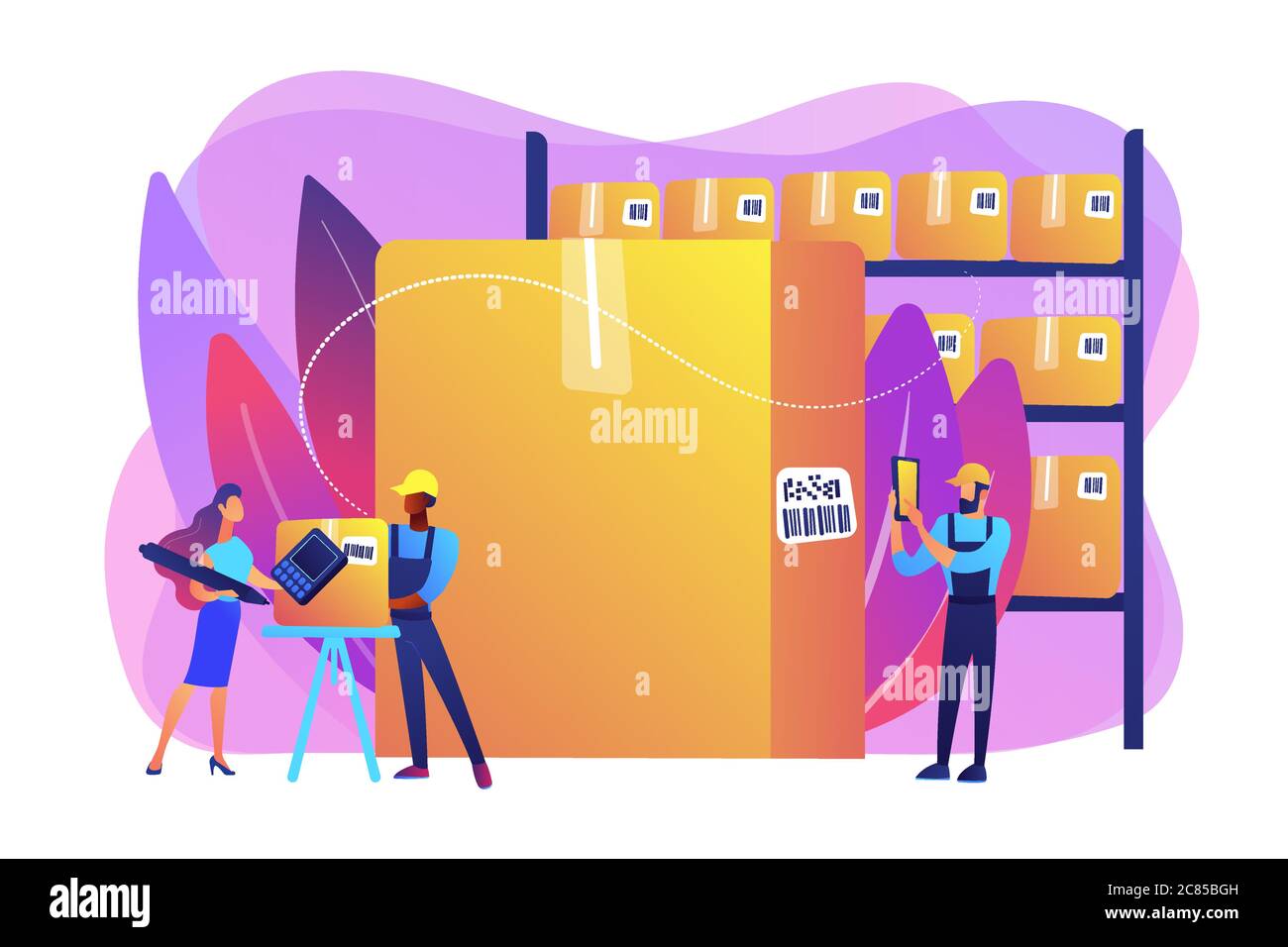 Illustration du vecteur de concept de lecture de code-barres Illustration de Vecteur