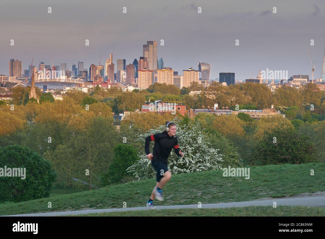 vue panoramique de londres depuis la colline de la premrose Banque D'Images