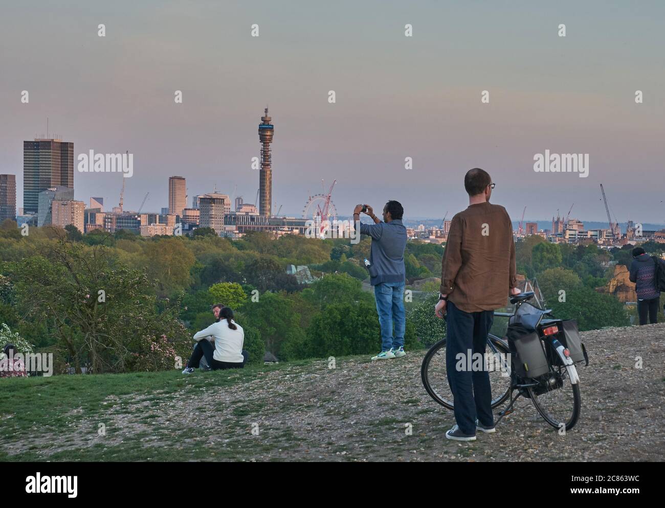 vue sur londres depuis la colline de primrose Banque D'Images