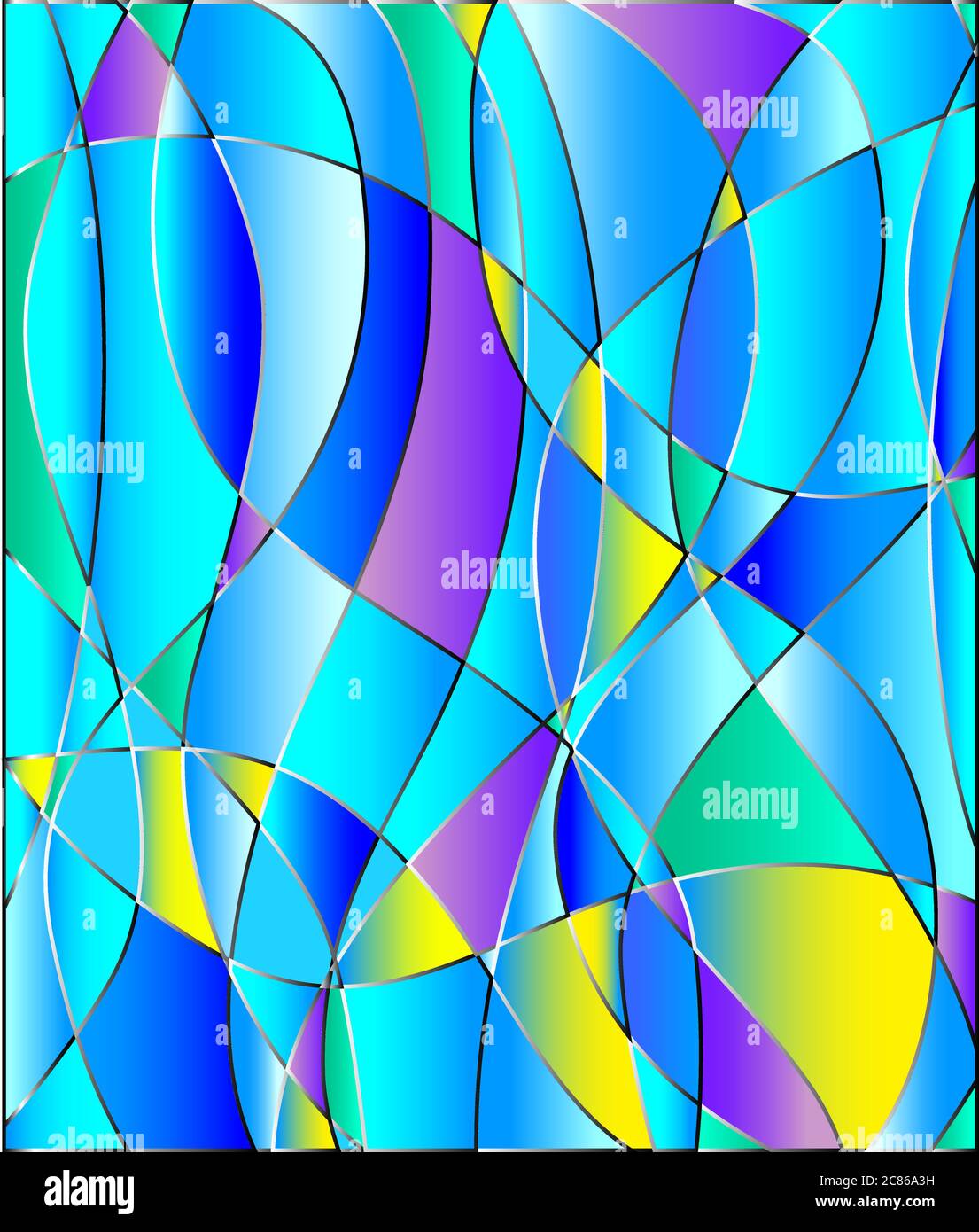 illustration de fond abstraite, avec texture vitrail, ton bleu Illustration de Vecteur