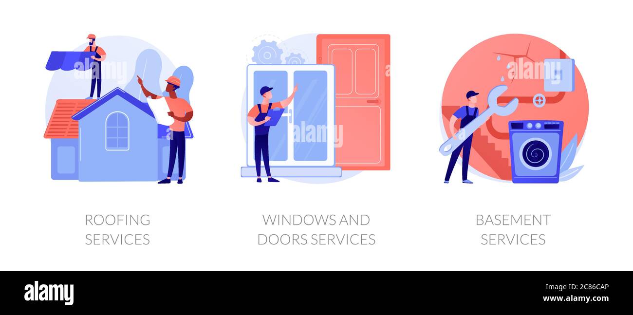 Maisons de rénovation métaphores Illustration de Vecteur