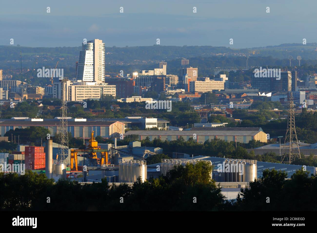 Bridgewater place dominant Leeds City Skyline. Banque D'Images