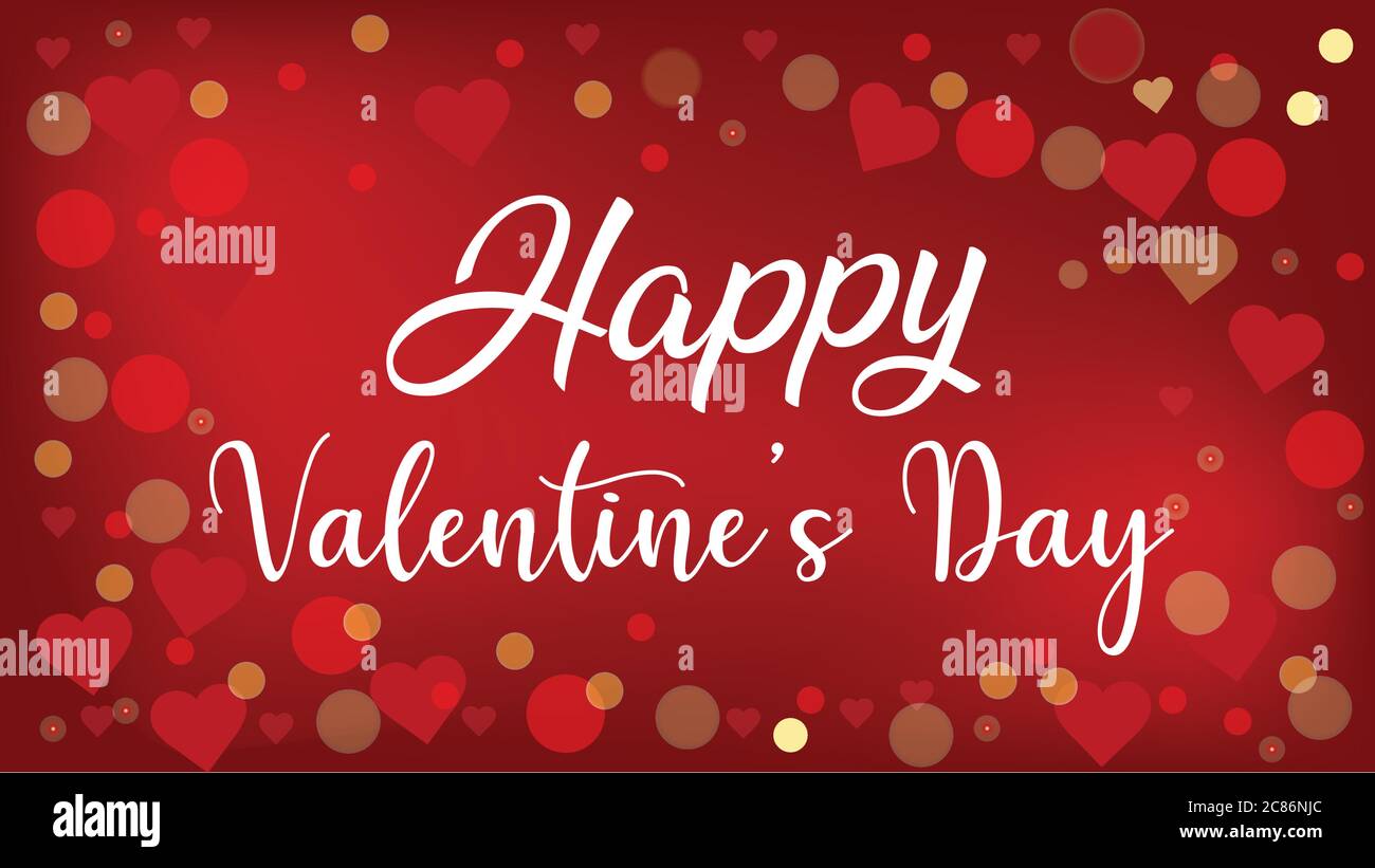 Affiche typographique de la Saint-Valentin avec texte de dessin à la main Illustration de Vecteur