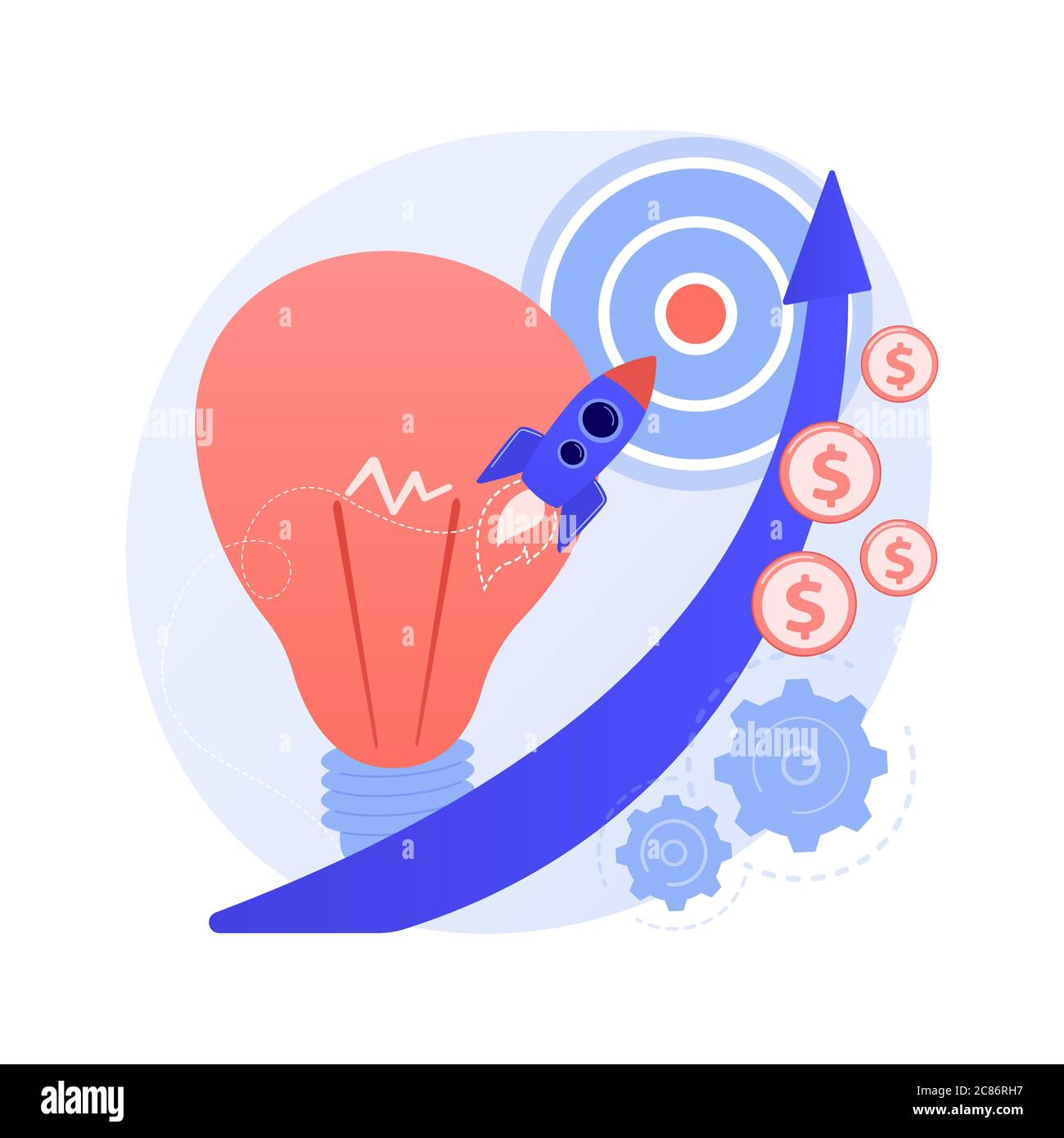 Métaphore du concept de vecteur de démarrage d'entreprise Illustration de Vecteur