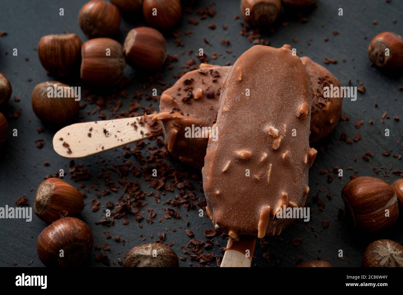 Recette glaces magnums au chocolat blanc et noisette