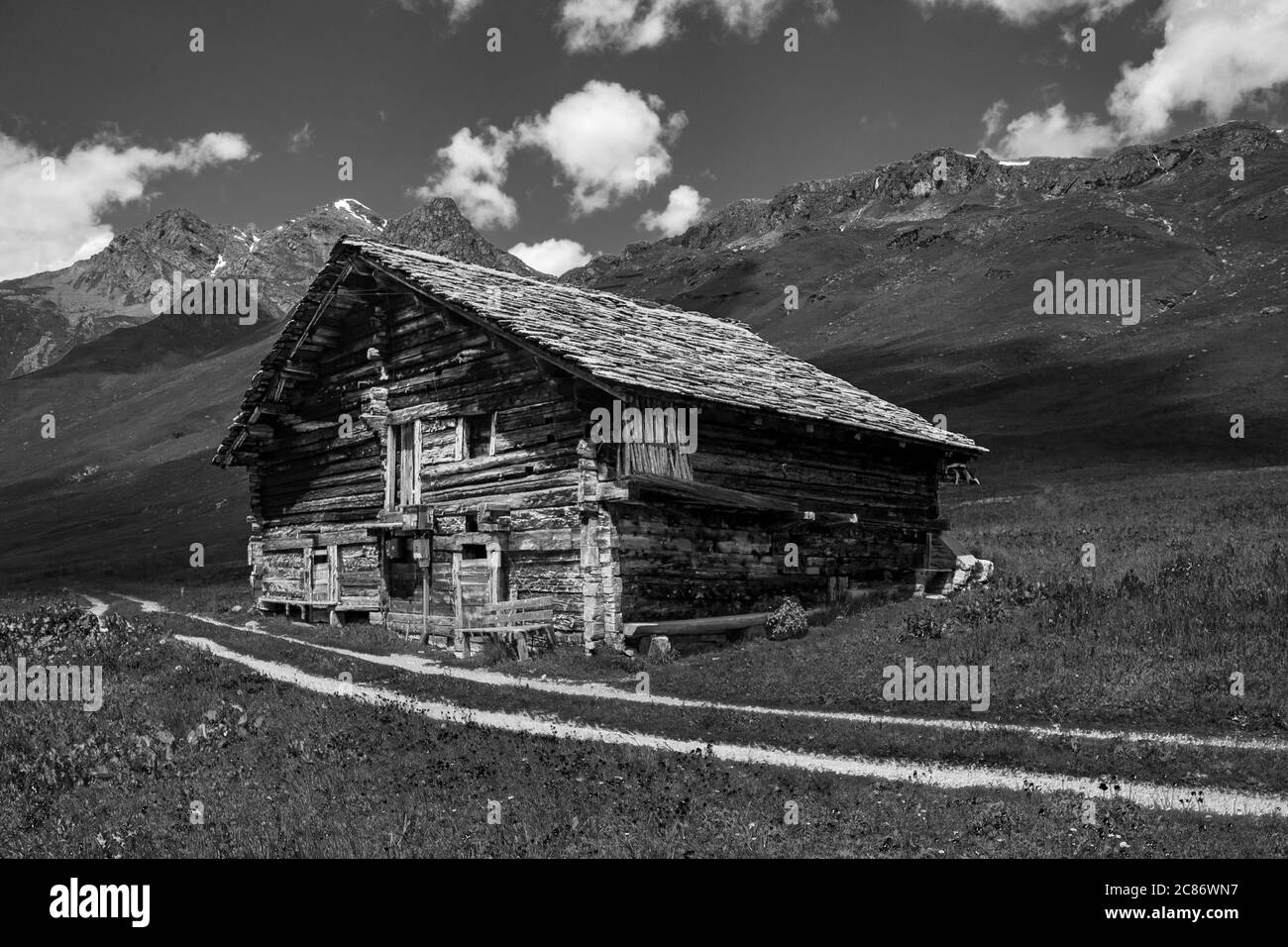 Juf - Val d'Avers - Suisse Banque D'Images