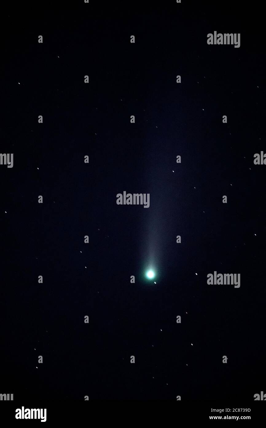 Comet dans l'espace entre les étoiles, Campanie, Italie Banque D'Images