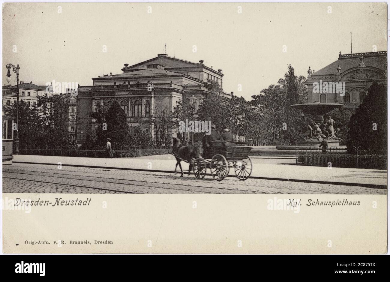 Dresde : le Konigliche Schauspielhaus Date : vers 1900 Banque D'Images