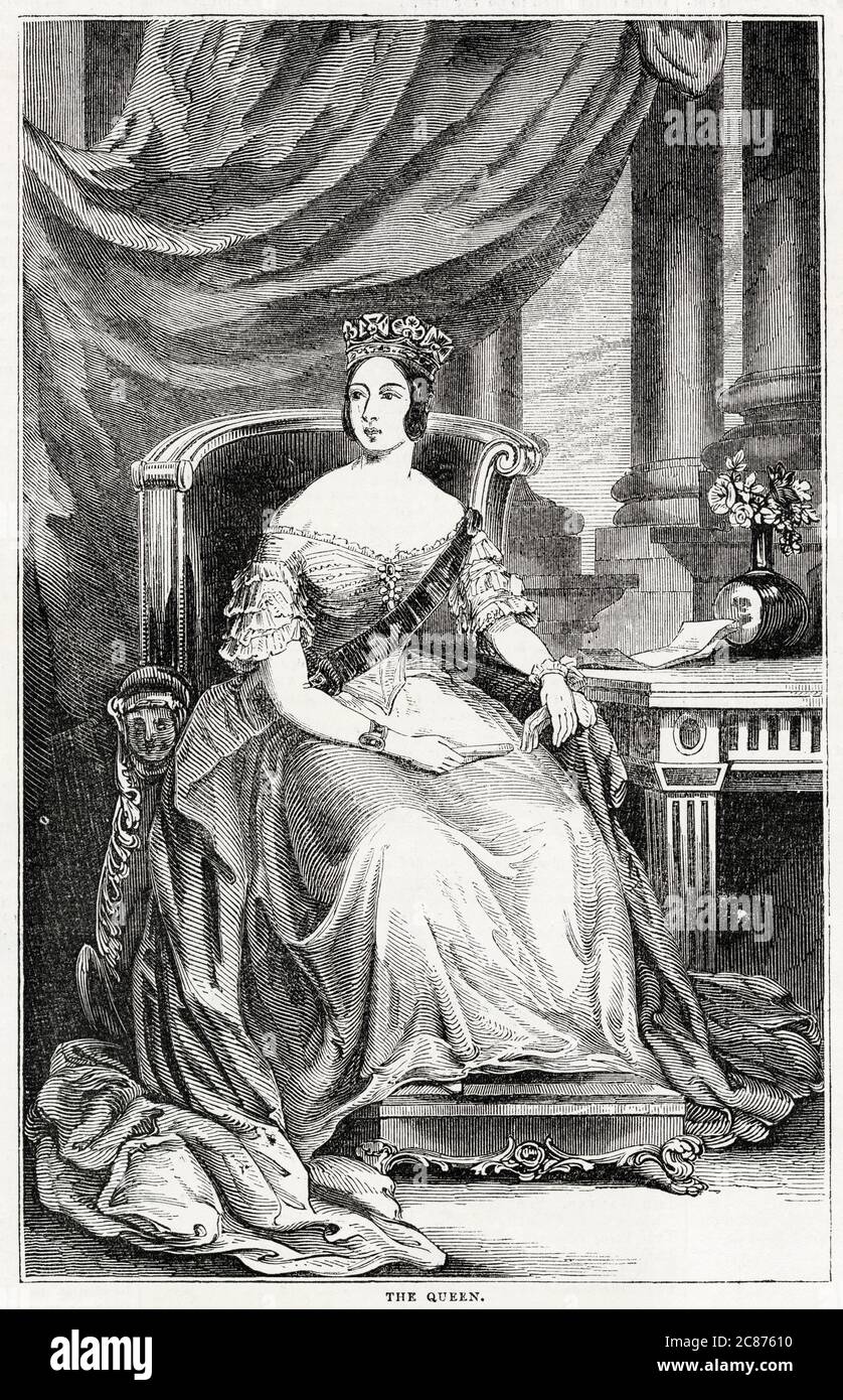 Queen Victoria (1819 - 1901), Reine du Royaume-Uni de Grande-Bretagne et d'Irlande du 20 juin 1837 1843 Banque D'Images