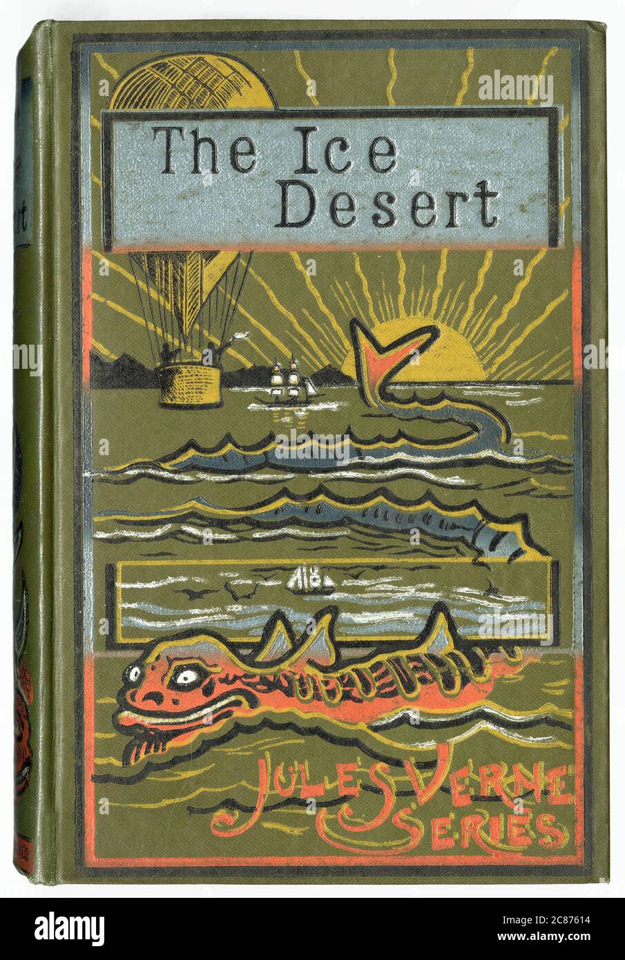 Design de couverture, le désert de glace, par Jules Verne. Banque D'Images