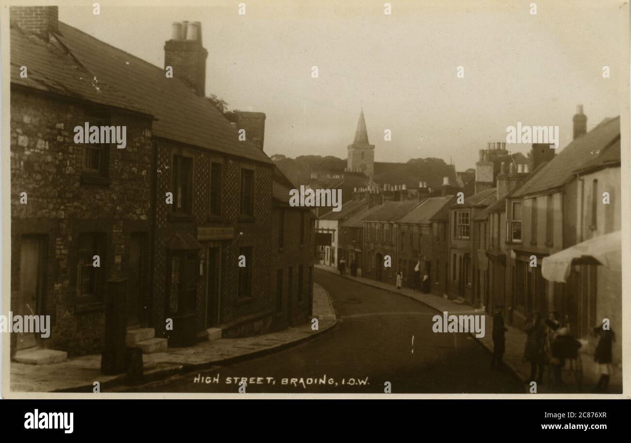 High Street, Brading, Isle of Wight, Grande-Bretagne des années 1920 Banque D'Images
