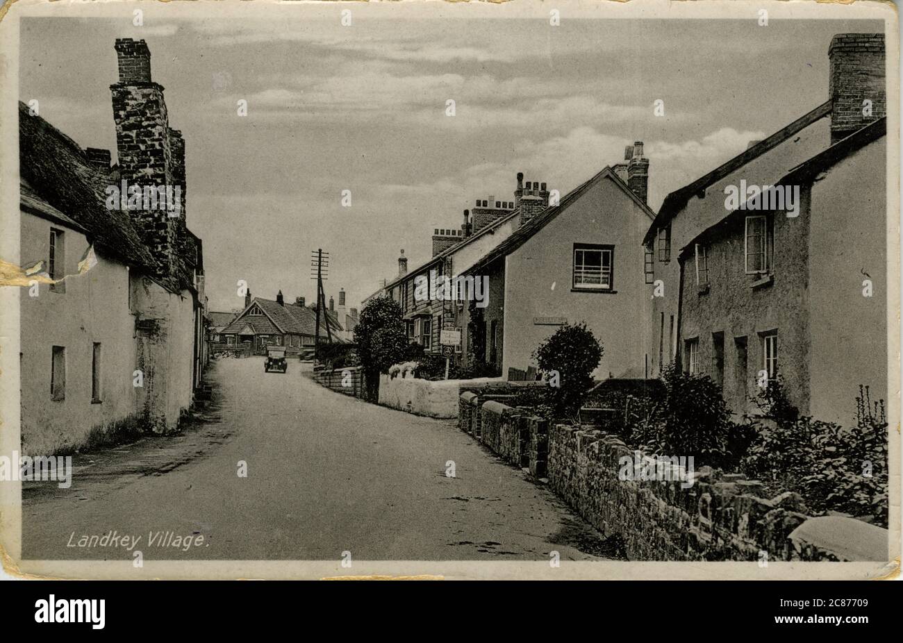 The Village, Landkey, Devon, Angleterre. 1936 Banque D'Images
