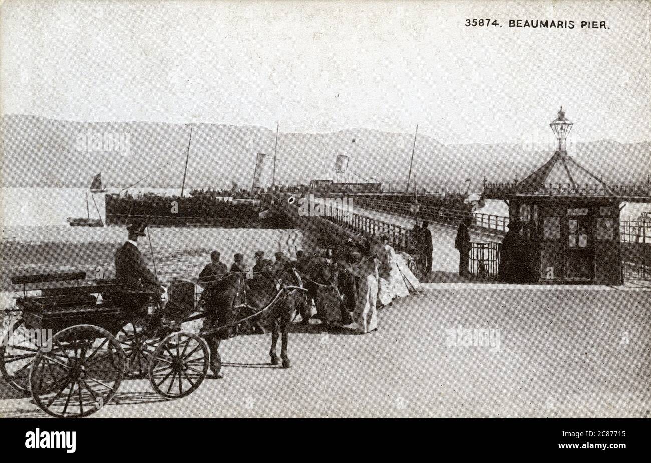 The Pier, Beaumaris, Anglesey, pays de Galles. Banque D'Images