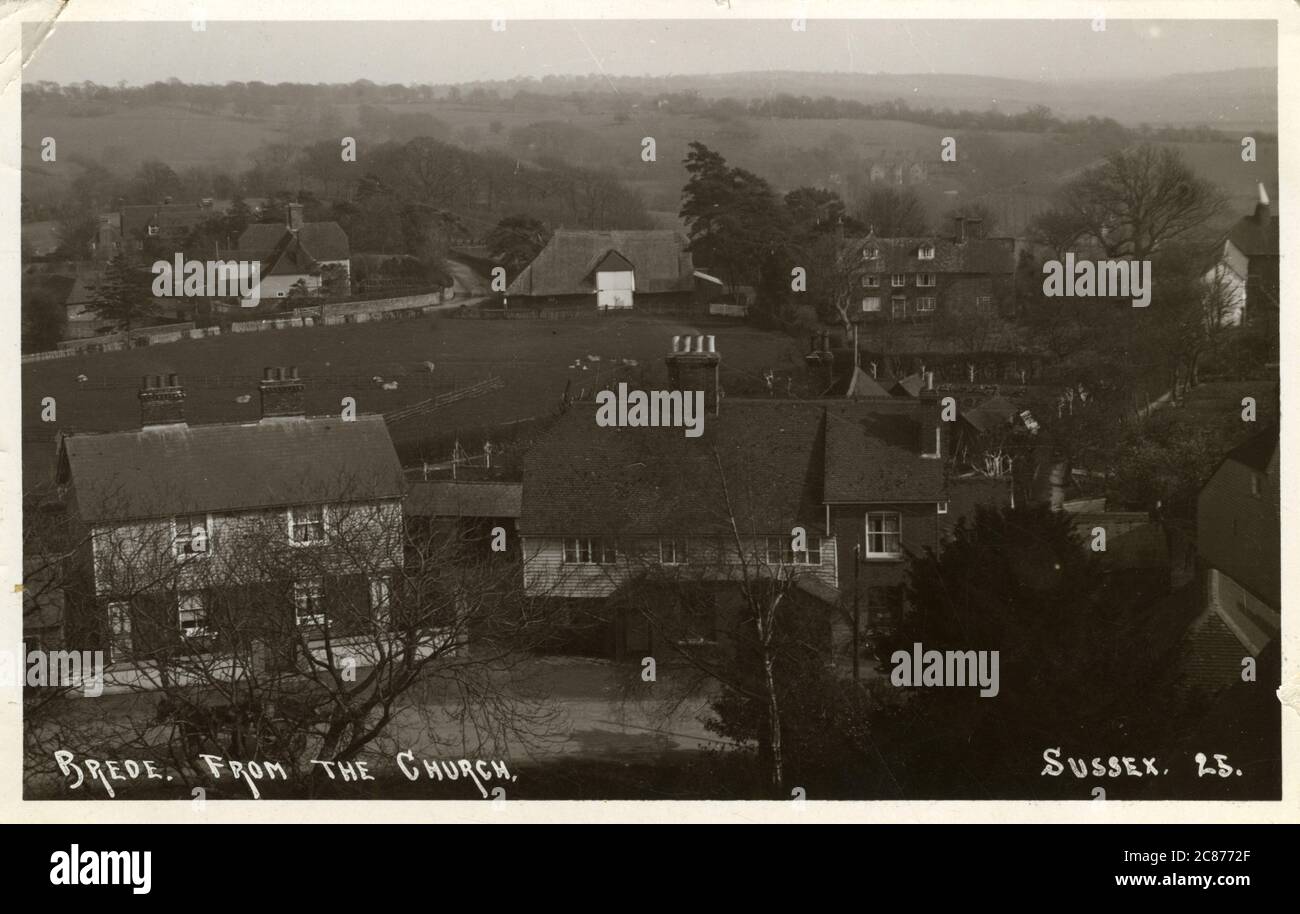 The Village, Brede, Hastings, Rother, Sussex, Angleterre. 1914 Banque D'Images