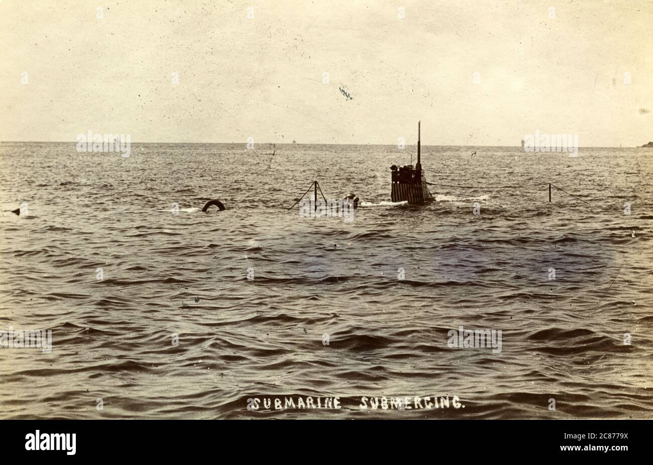 Probablement un sous-marin Holland Submerge, Angleterre. Banque D'Images