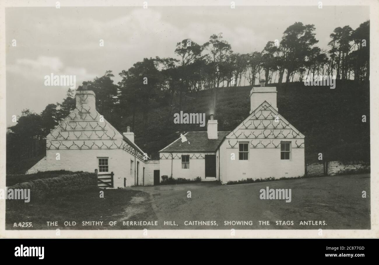 The Old Smithy, Berriedale Hill, Berriedale, Dunbeath, Caithness, Écosse. Banque D'Images