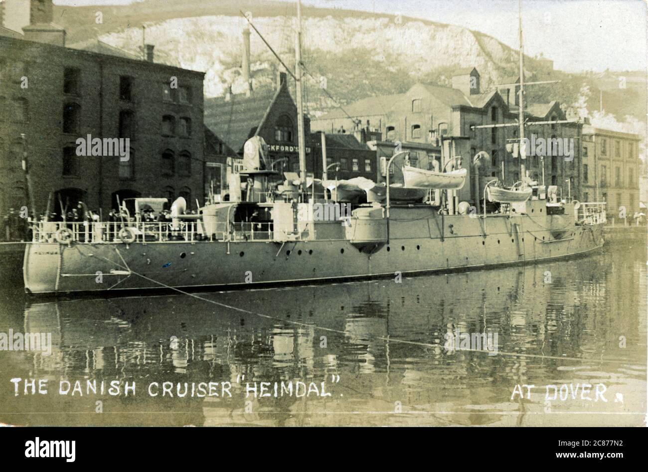 Le Danish Cruiser 'Heimdal', Douvres, Kent, Angleterre. Banque D'Images