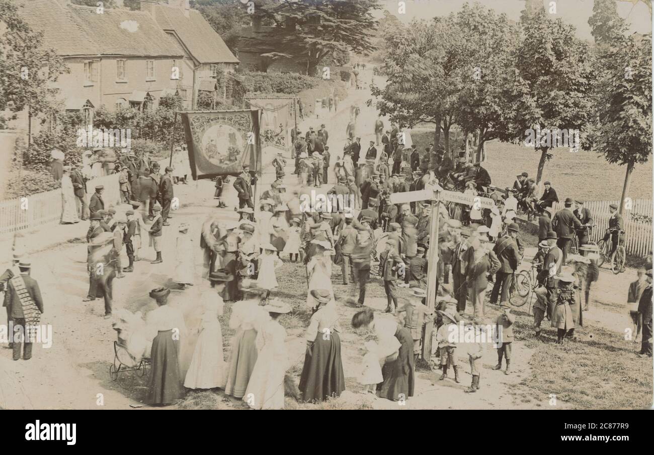The Street, Crookham, Fleet, Hampshire, Angleterre. Banque D'Images