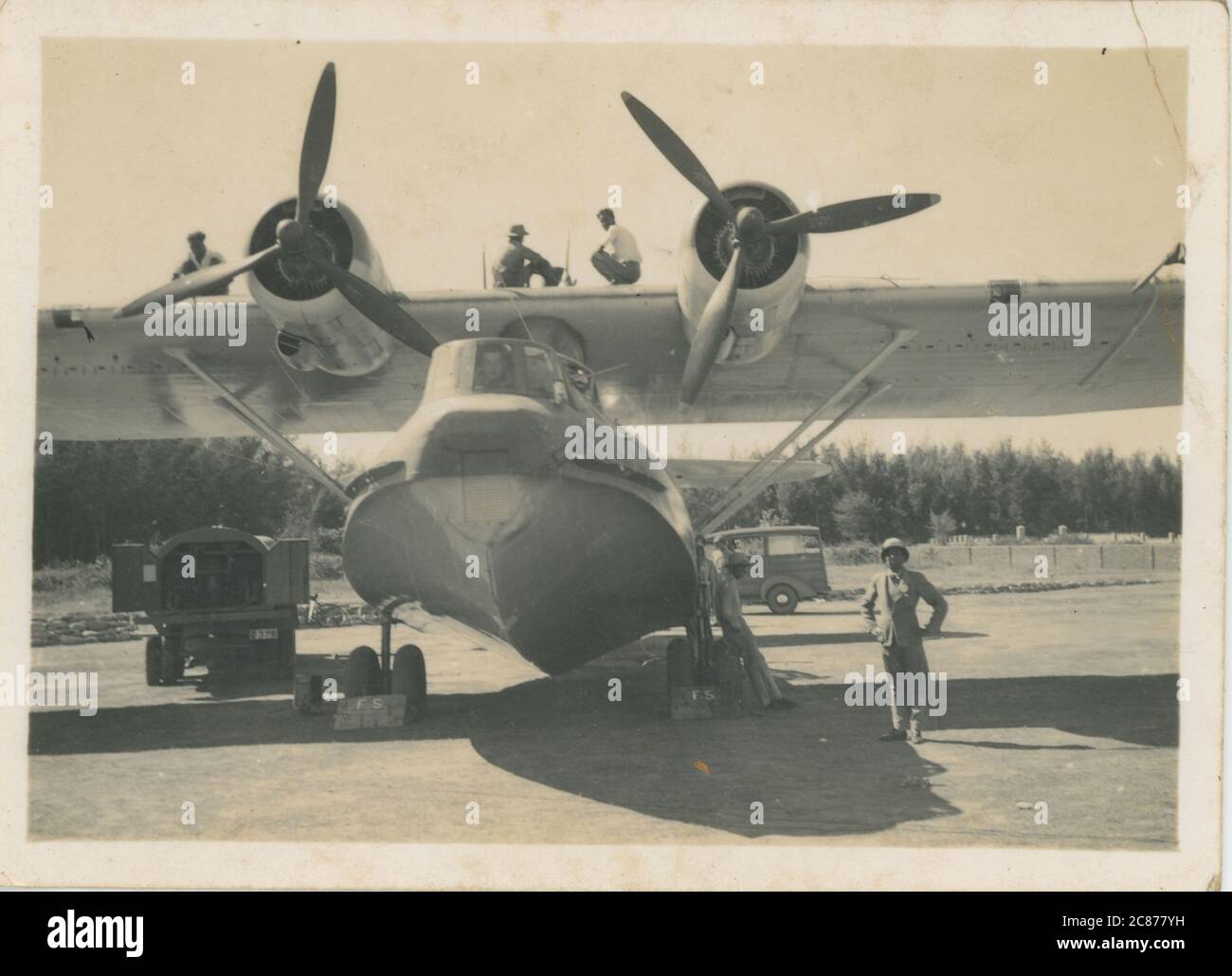 Avion (en attente d'identification), Grande-Bretagne. Banque D'Images
