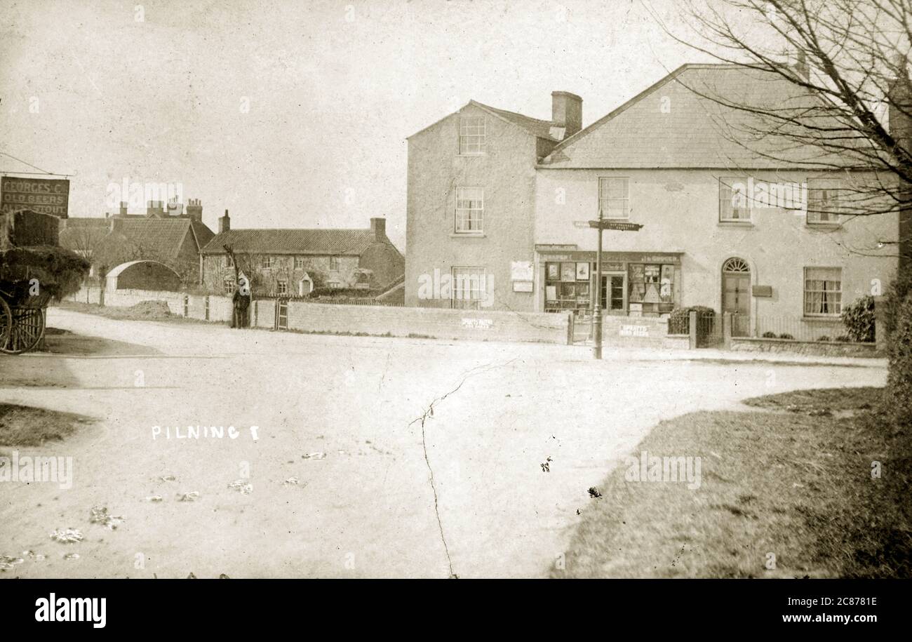 Jonction à Cross Hands Inn (L), Pilning, Bristol, Avonmouth, Avon, Gloucestershire, Angleterre. Banque D'Images