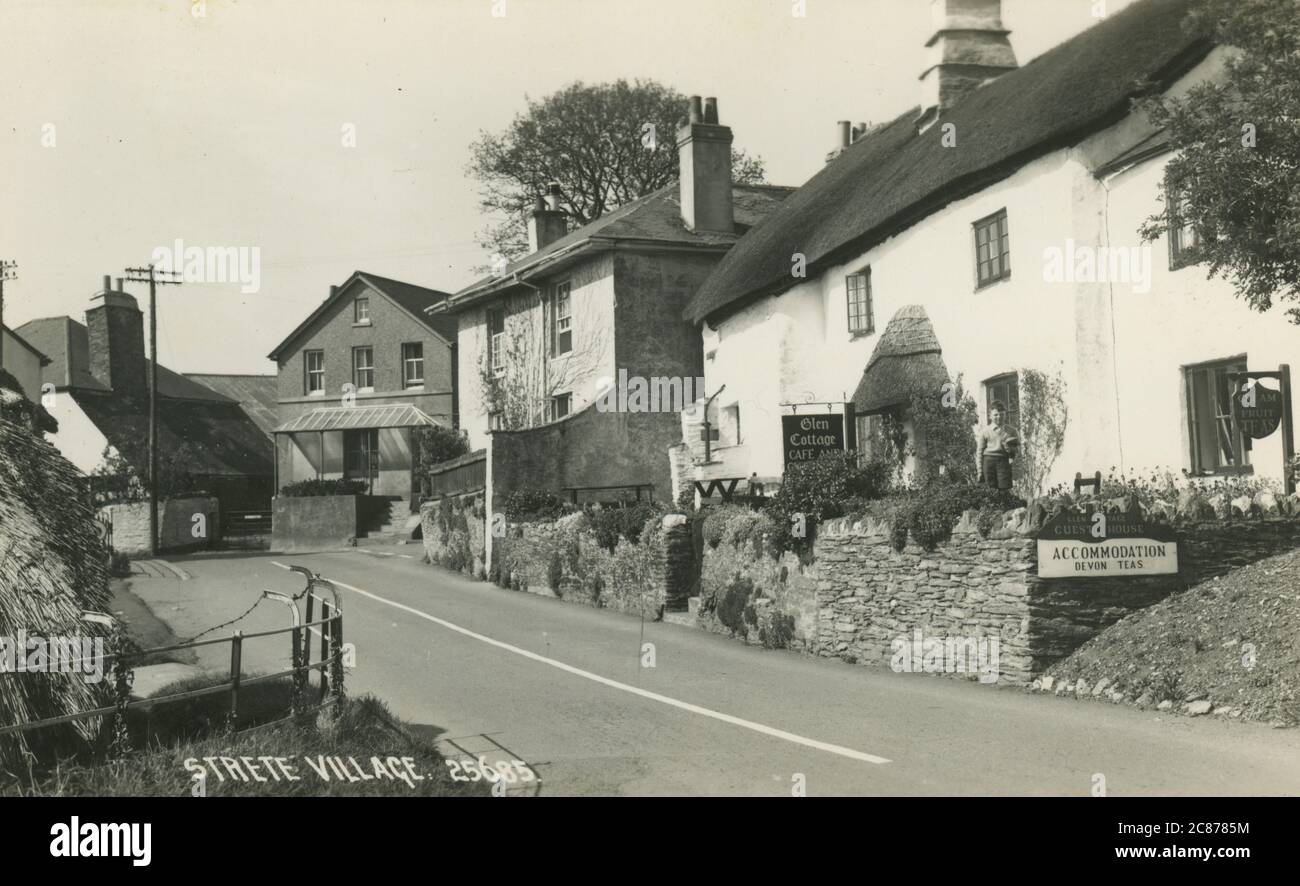 The Village, Strete, Dartmouth, Stoke Fleming, South Hams , Devon, Angleterre. Date: Années 1930 Banque D'Images