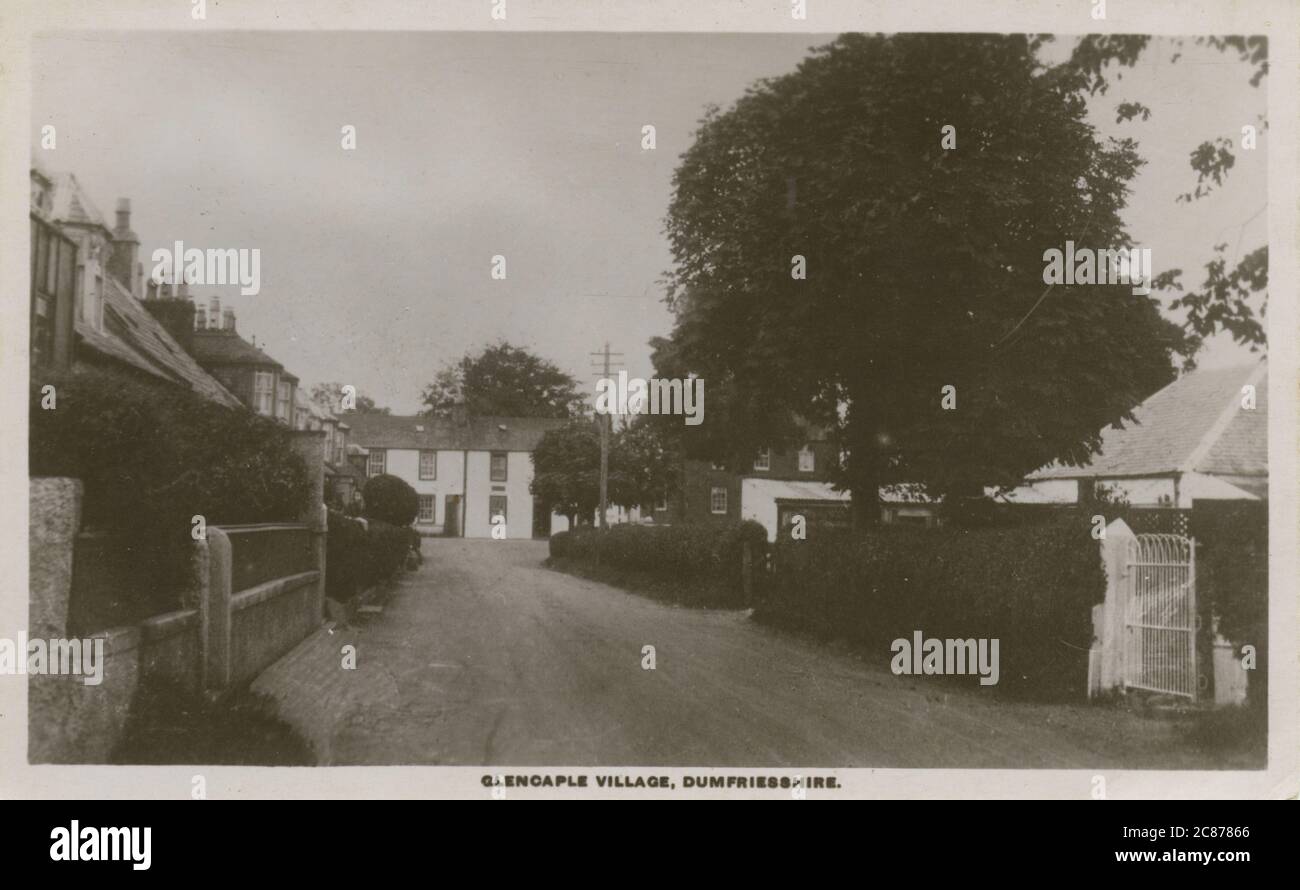 The Village, Glencarple, Dumfries, Dumfries & Galloway, Écosse. Date: 1920 Banque D'Images