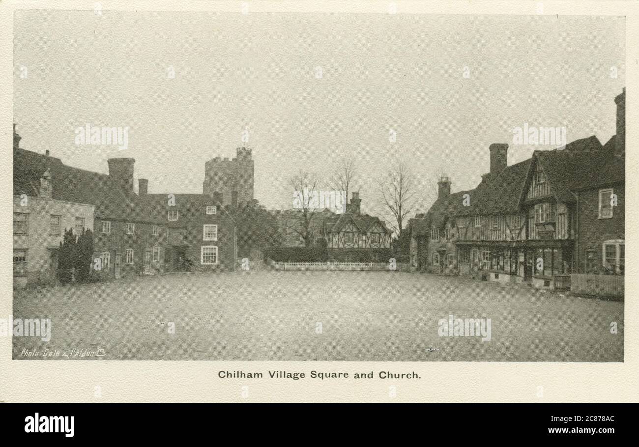 The Square , Chilham, Canterbury, Kent, Angleterre. Banque D'Images