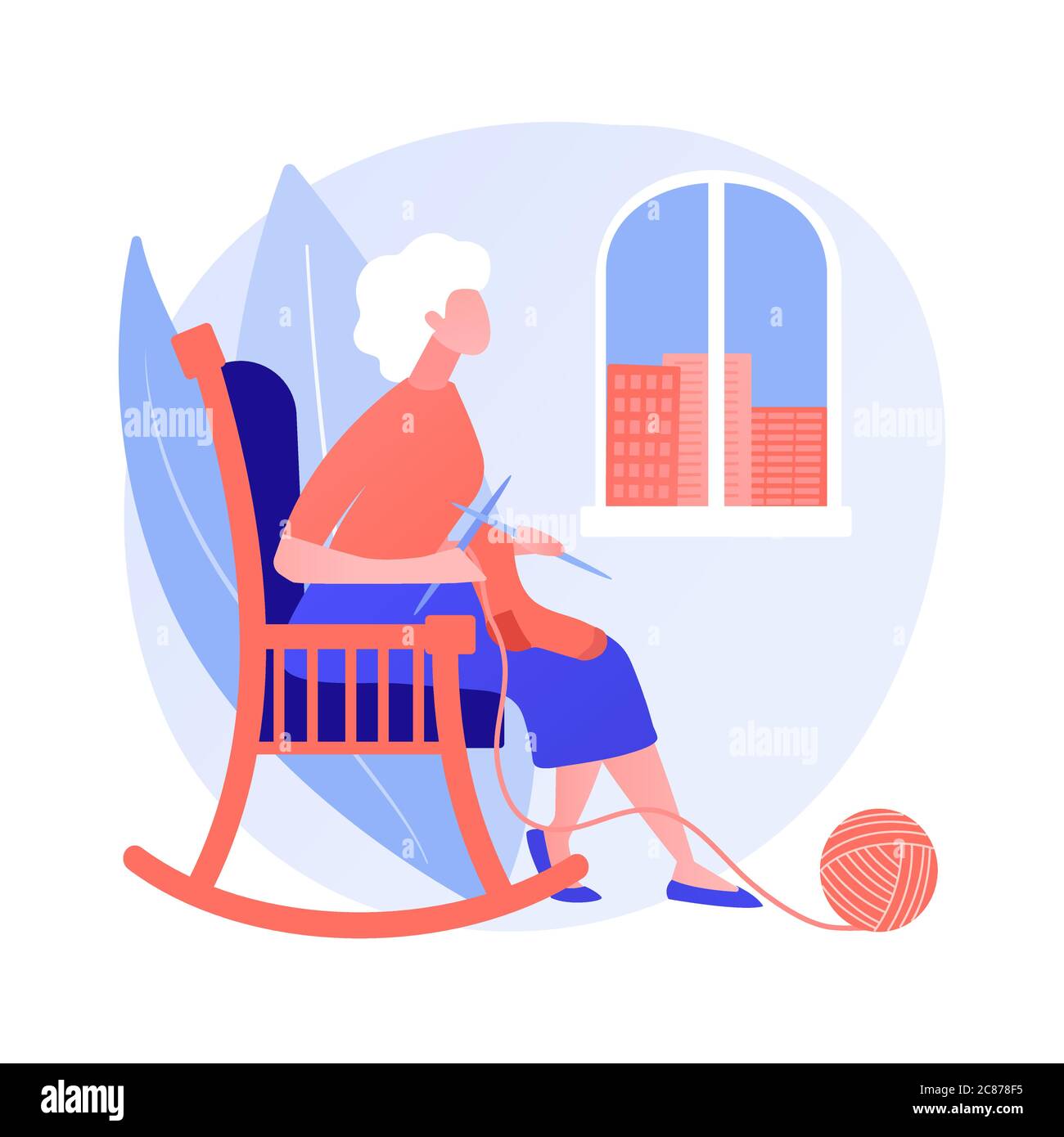 La solitude des personnes âgées vecteur concept métaphore Illustration de Vecteur