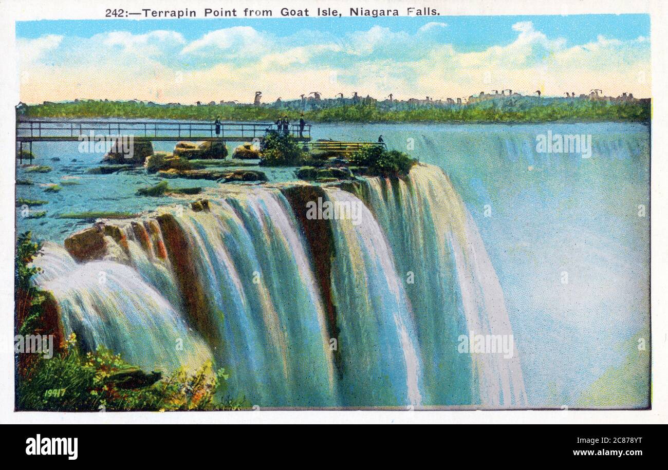 Terrapin point de Goat Isle, Niagara Falls, NY, États-Unis. Banque D'Images