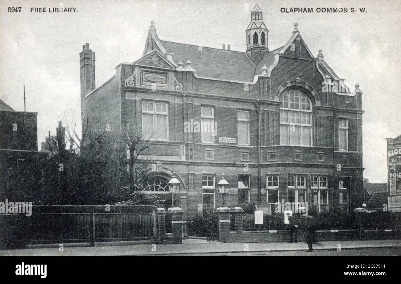 Bibliothèque gratuite - Clapham Common, London S.W. Banque D'Images