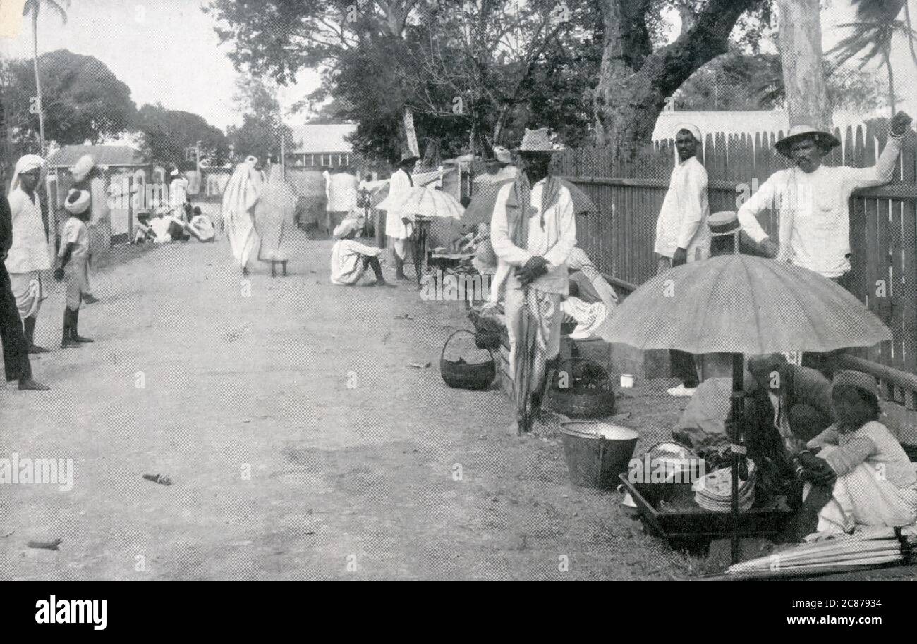 Vendeurs de nourriture de rue - Demerara, Guyana. Banque D'Images